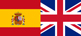 Drapeaux espagnol-anglais miniature