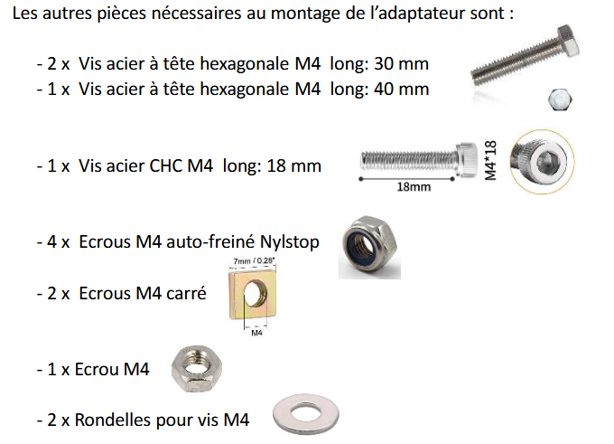 Liste du matériel (voir fichier du projet complet)