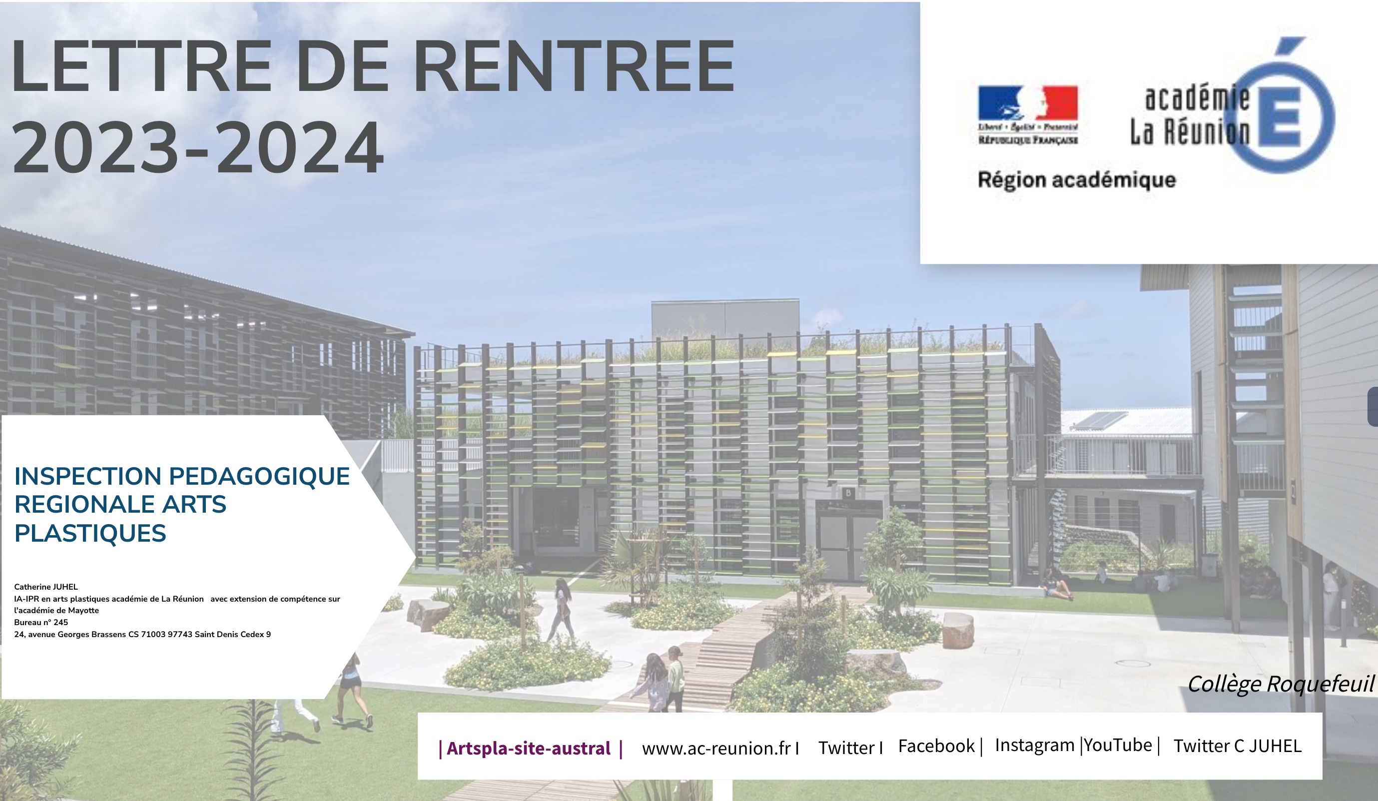 Lettre de rentrée de l'IA-IPR | Académie de La Réunion