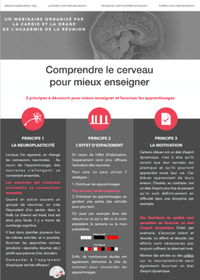 document de synthèse du webinaire