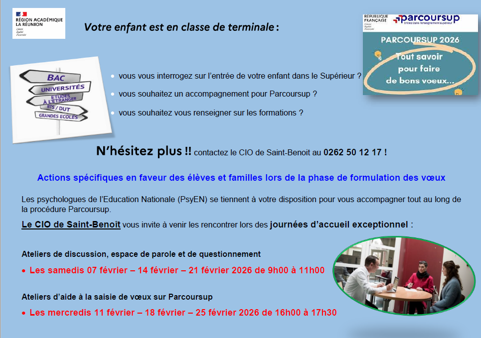 Affiche_actions parcoursup 2026_CIO de Saint-Benoît