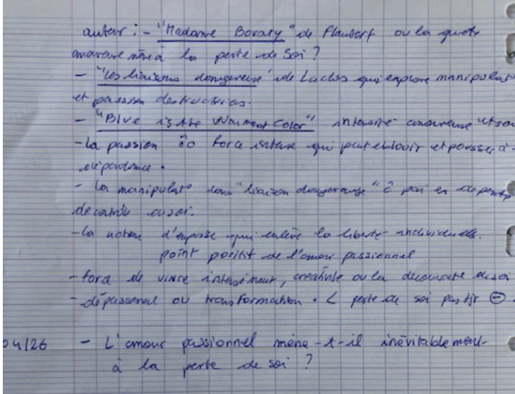 extrait d'un carnet de go