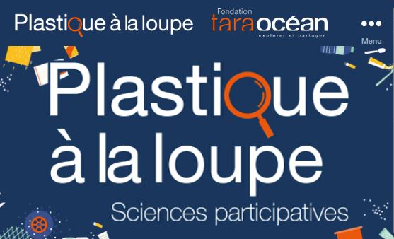 EDD logo Plastique à la loupe