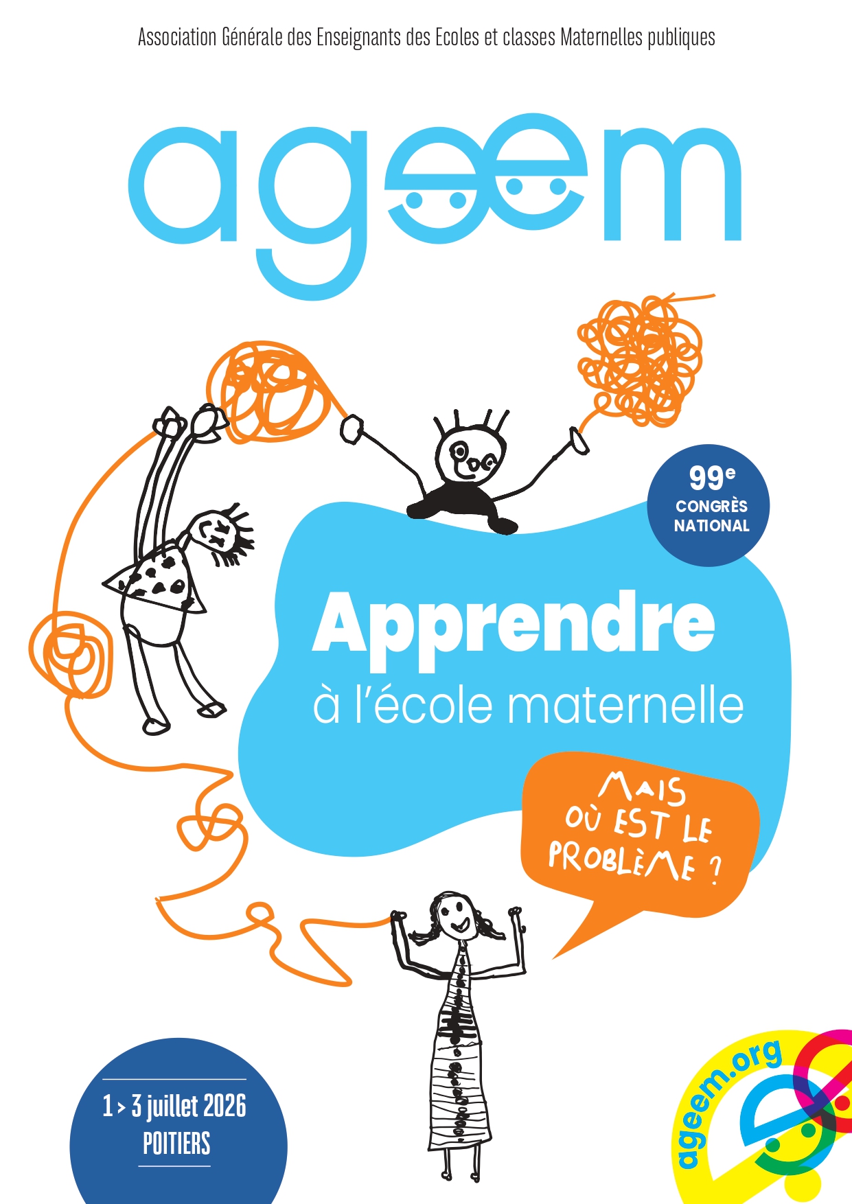 Maternelle-Affiche du 99ème congrès de l'AGEEM à Poitiers