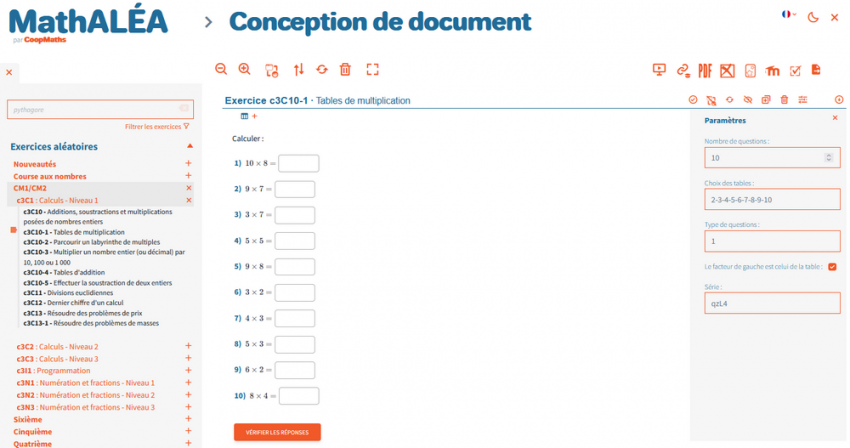 Elaboration des exercices - mathAléa