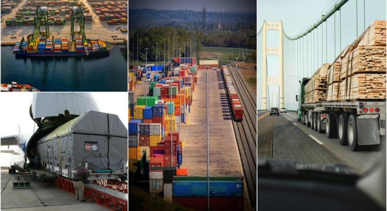 visualisation de s4 modes de transports : routier, maritime, aérien et ferroviaire