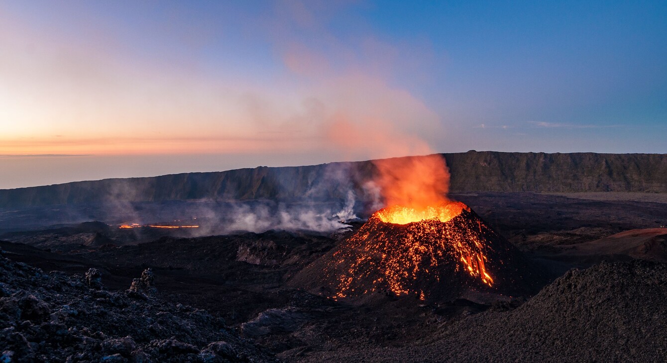 Piton de la fournaise en éruption