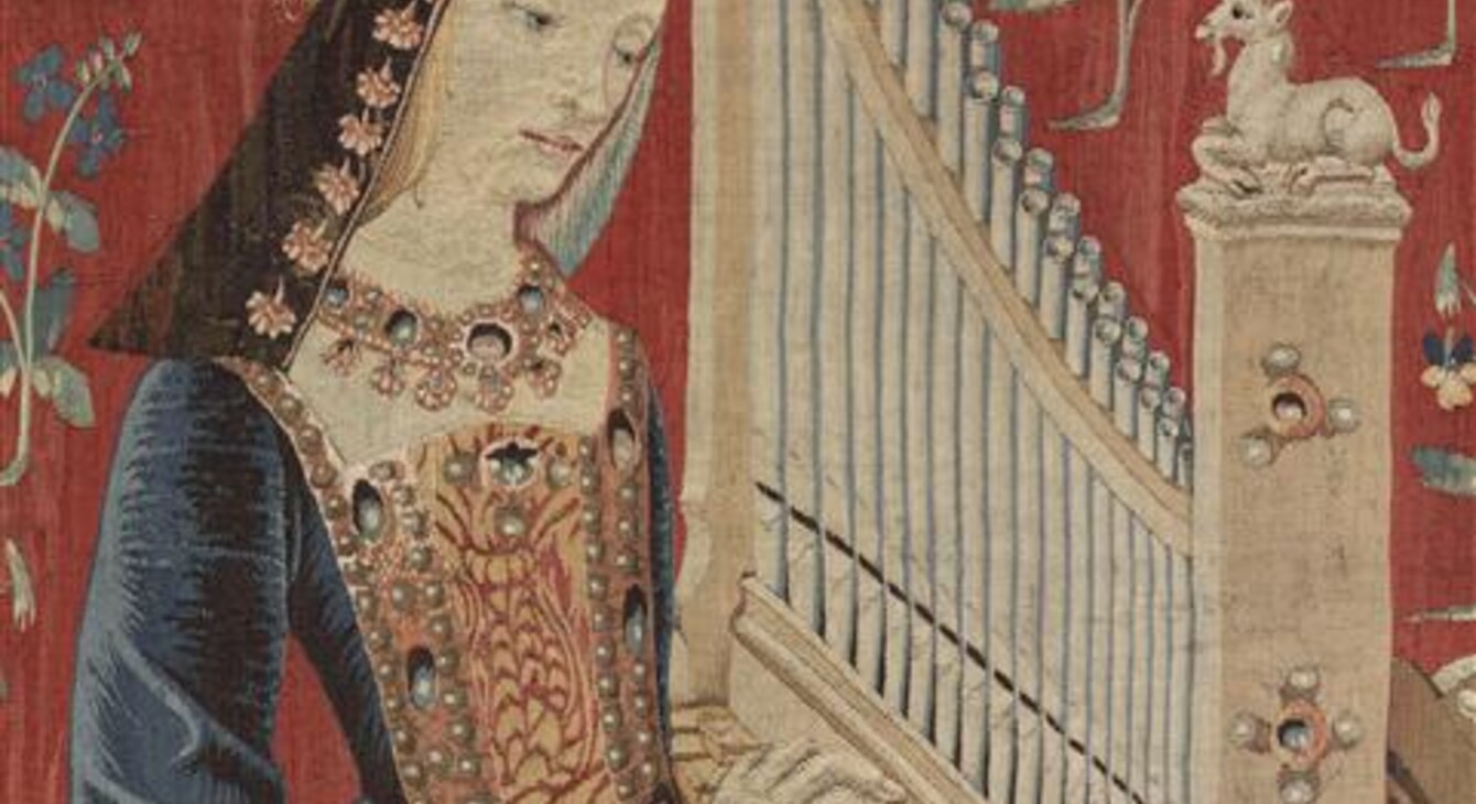 détail de la tenture de la dame à la licorne