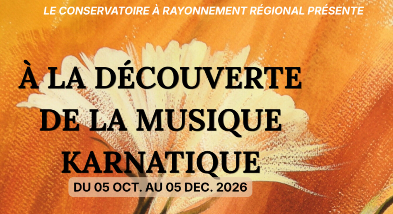 Decouvrir la musique carnatique avec le CRR - Affiche