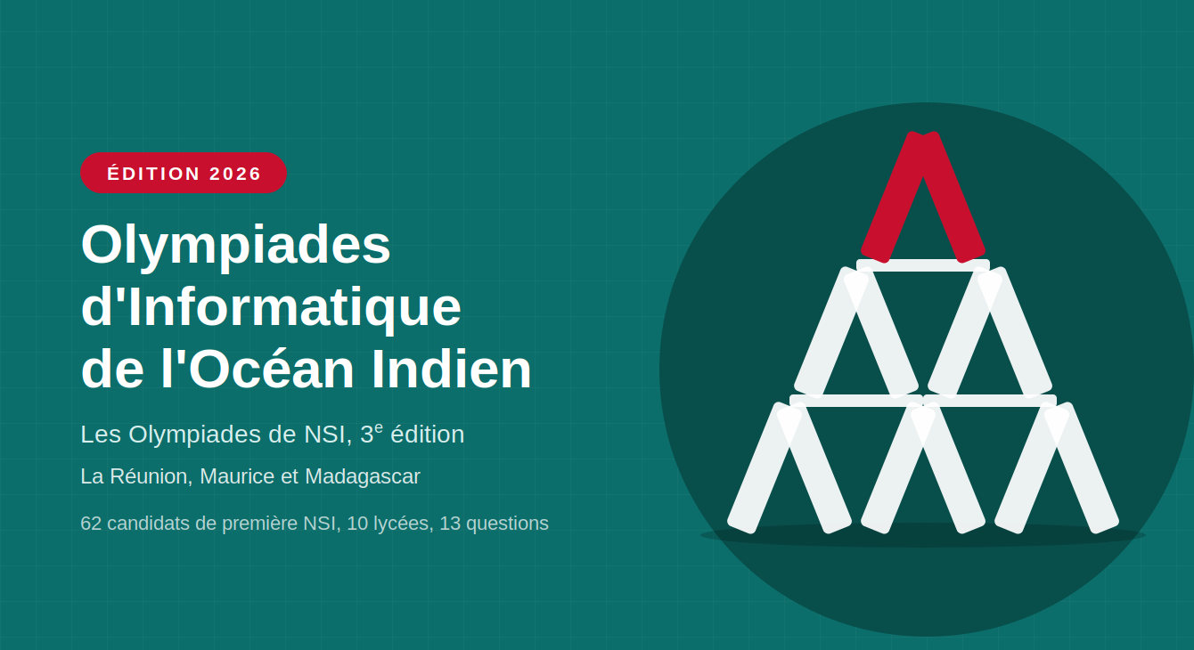 Olympiades d'Informatique de l'Océan Indien, édition 2026