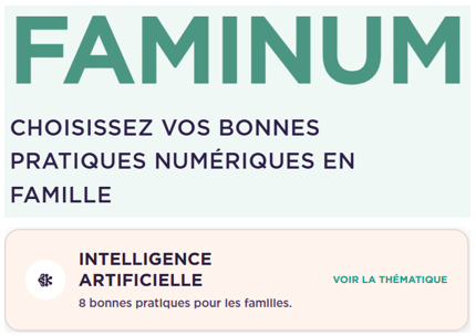 Capture d'écran : FamiNum et intelligence artificielle