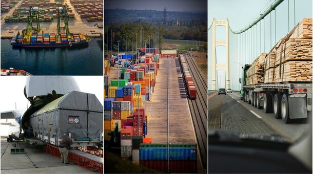 visualisation de s4 modes de transports : routier, maritime, aérien et ferroviaire