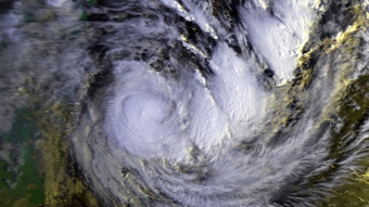 Photo satellite du cyclone Hyacinthe