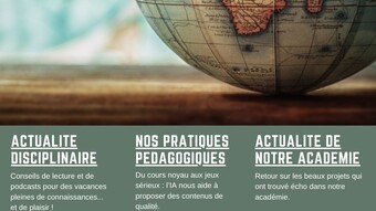 premiere page de la lettre d'information Escales