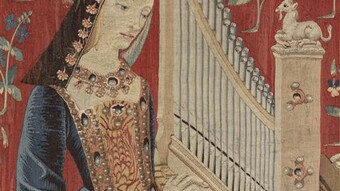 détail de la tenture de la dame à la licorne