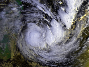 Photo satellite du cyclone Hyacinthe